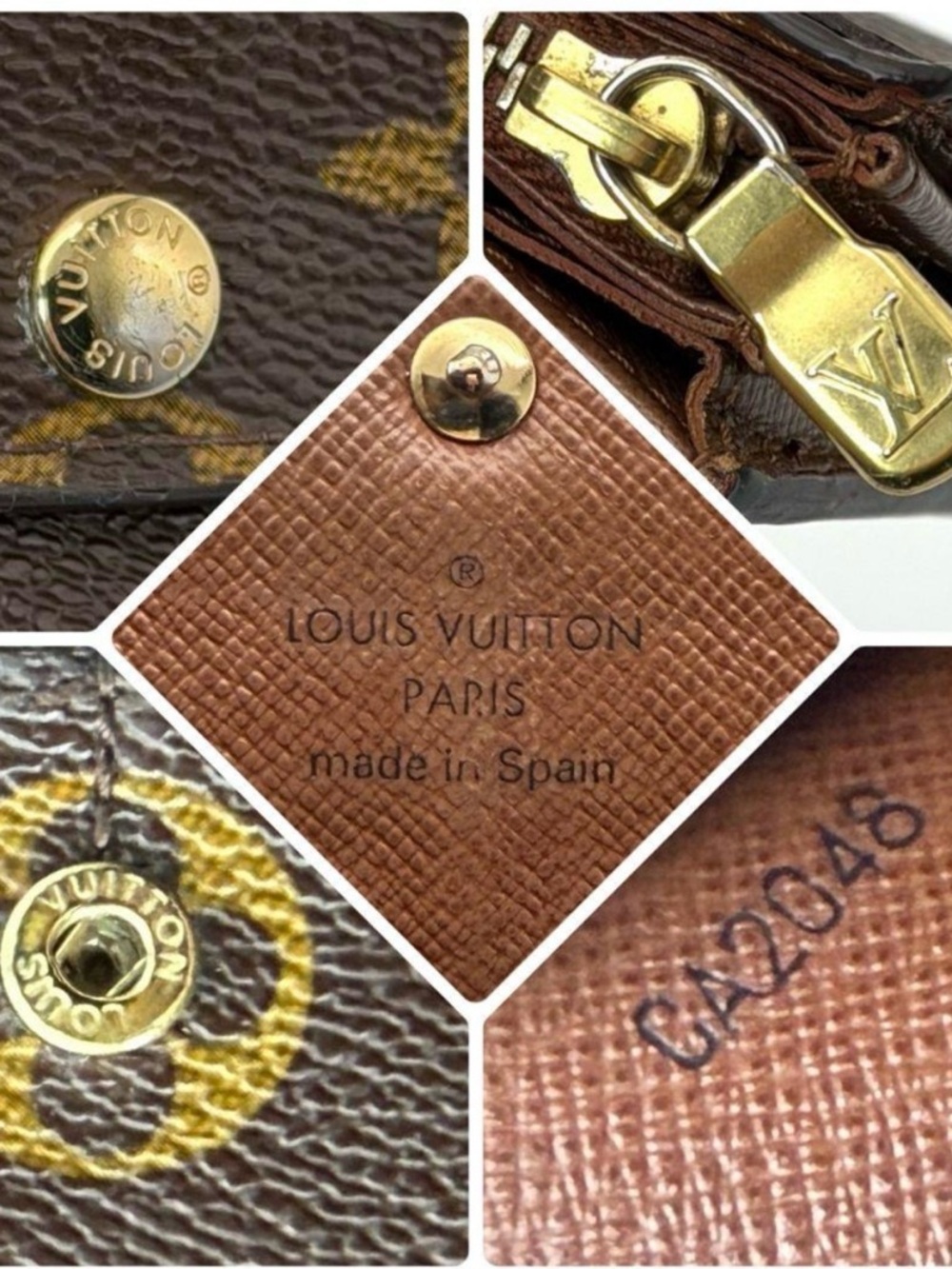 Louis Vuitton Brown Monogram Crossbody Wallet with Gold Chain - Picture 12 of 12